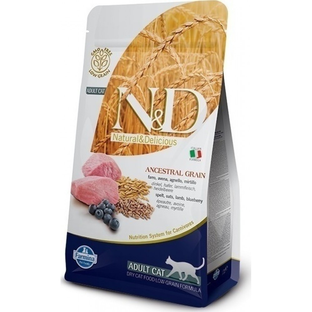 LWOKub3xyB-farmina_cat_low_grain_lamb_blueberry_adult_1_5kg-1000x1000h N&D Cat Low Grain Lamb