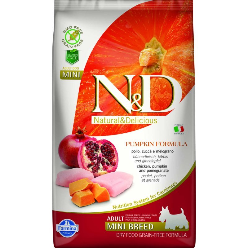 ND-Grain-Free-PUMPKIN-2-5kg-Adult-Mini-CHICKEN-800x800h N&D Grain Free Adult Mini Chicken