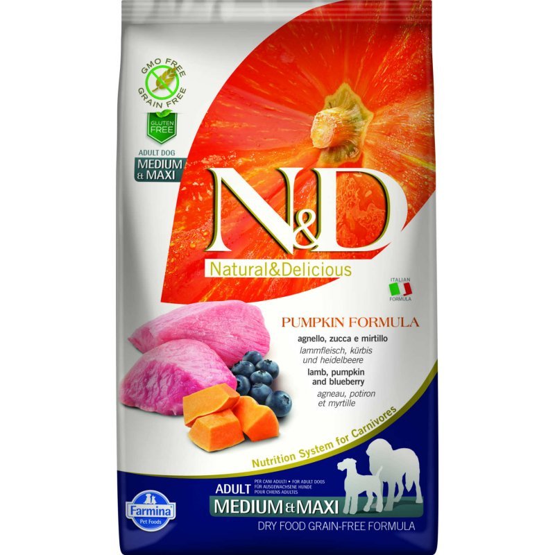 ND-Grain-Free-PUMPKIN-2.5kg-Adult-Medium-Maxi-LAMB-800x800h N&D Grain Free Adult Medium and Maxi Lamb
