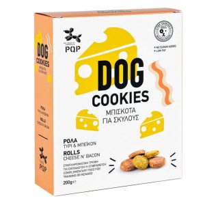 PQP Μπισκοτα Ροδάκια Με Τυρί & Μπέικον 200gr